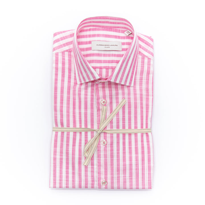 Camicia con Righe Rosa