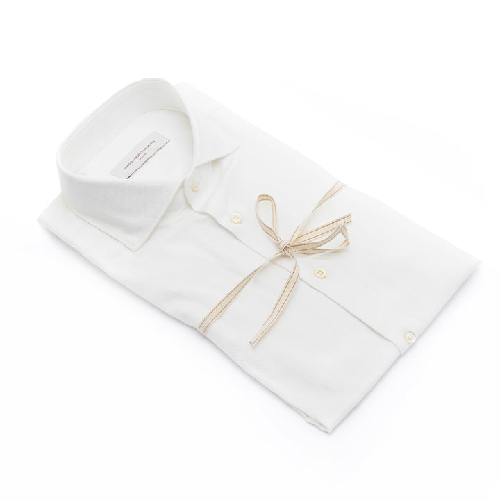 Camicia Bianca a Righe Tono su Tono