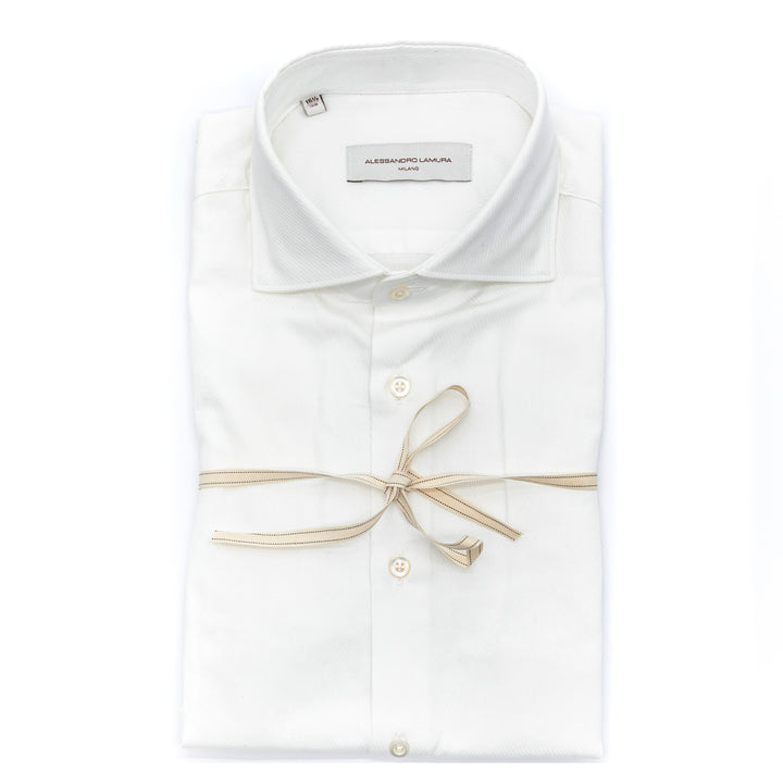 Camicia Bianca a Righe Tono su Tono