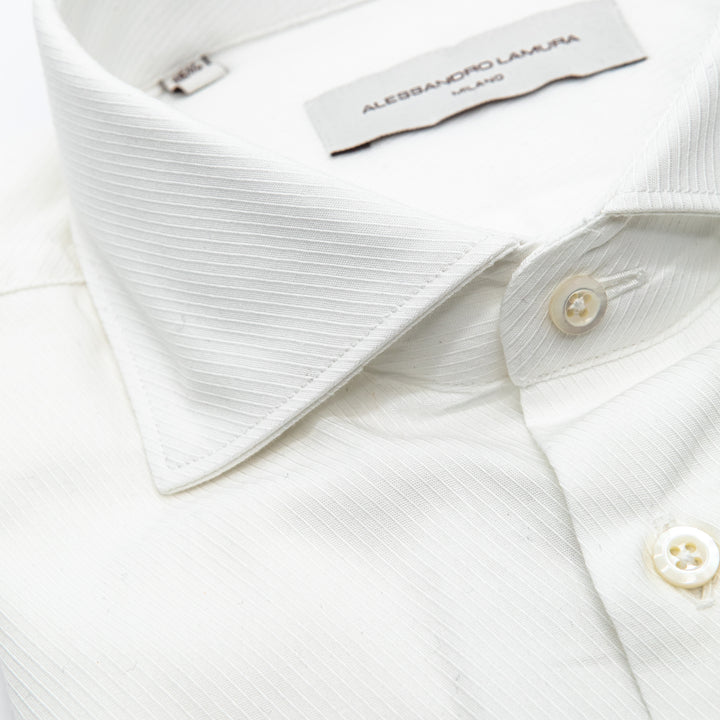 Camicia Bianca a Righe Tono su Tono