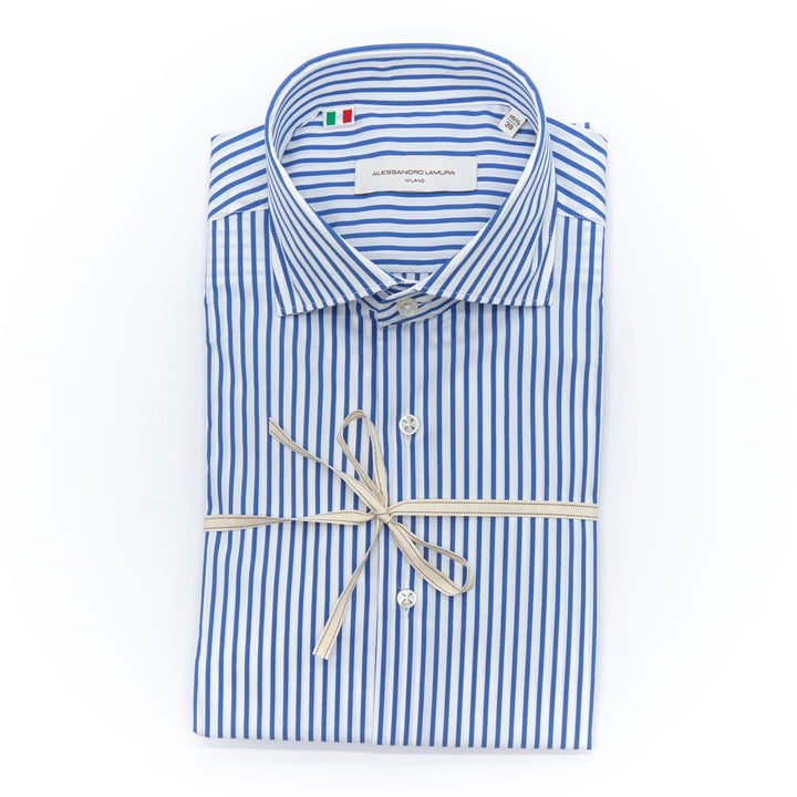 White Shirt Embroidered with Black Floral Details