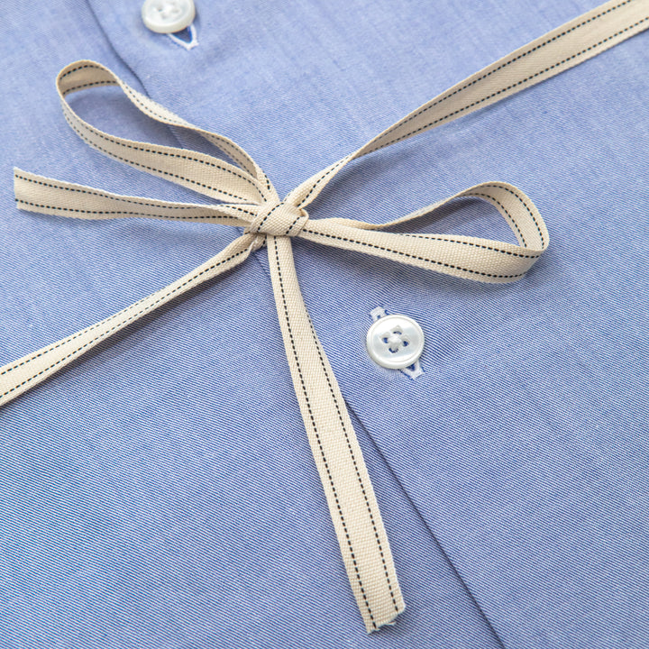 Camicia Celeste in Cotone Oxford