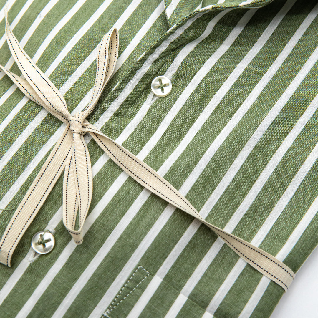 Camicia Verde a Righe Bianche