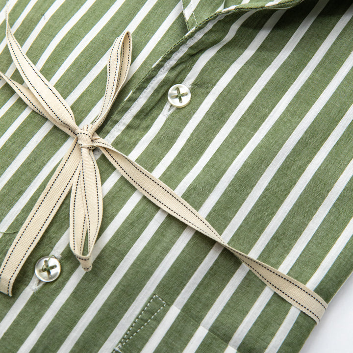 Camicia Verde a Righe Bianche