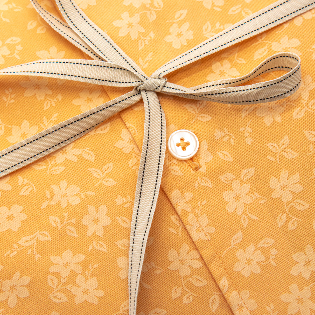 Camicia Gialla a Fiori Ton-sur-Ton