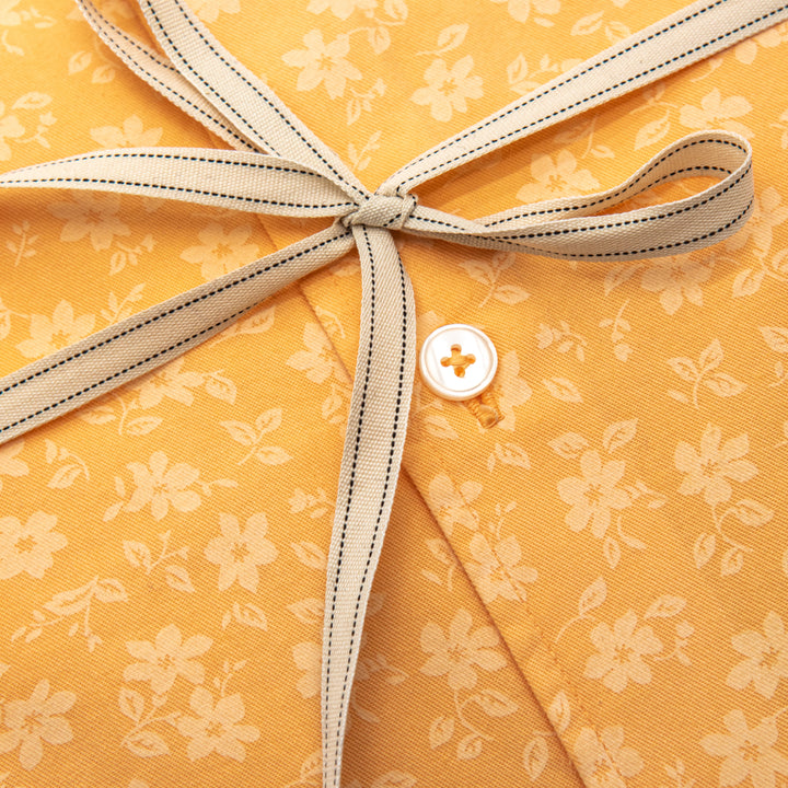 Camicia Gialla a Fiori Ton-sur-Ton