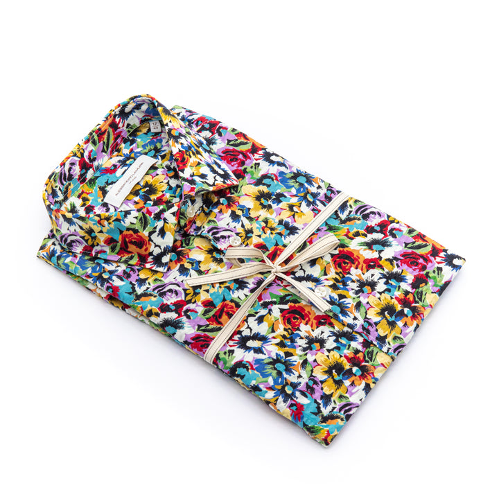 Camicia Esplosione di Colori con Stampa Floreale