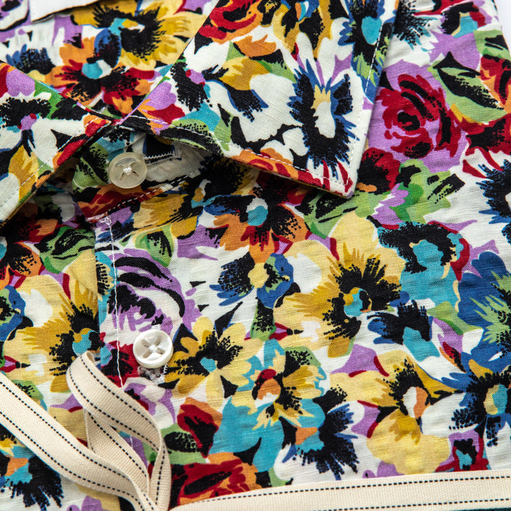 Camicia Esplosione di Colori con Stampa Floreale
