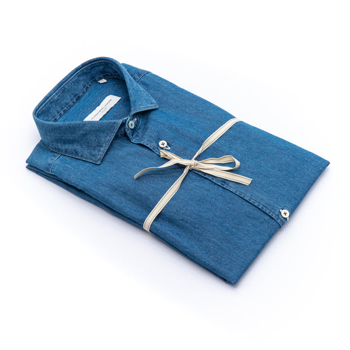 Camicia Denim Puntinata