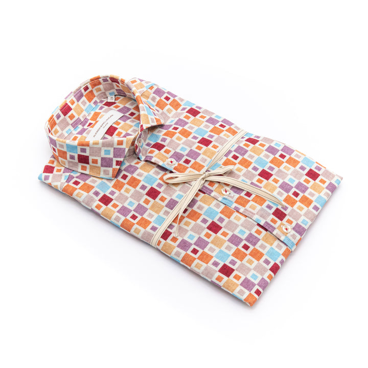 Camicia Multicolore a Quadri Sovrapposti