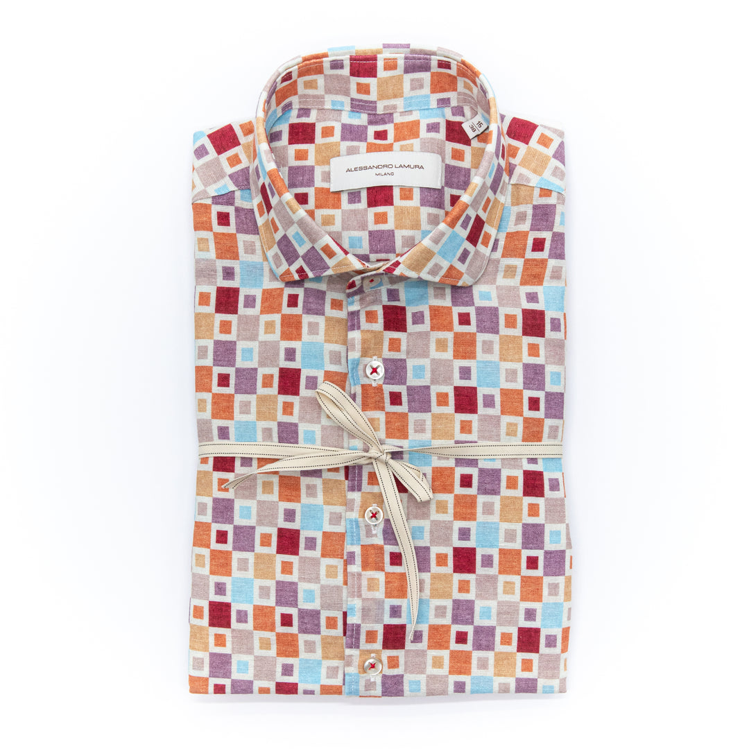 Camicia Multicolore a Quadri Sovrapposti