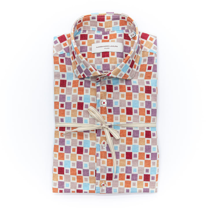 Camicia Multicolore a Quadri Sovrapposti
