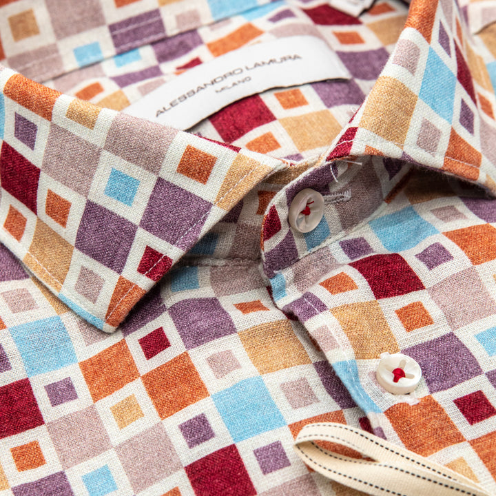 Camicia Multicolore a Quadri Sovrapposti
