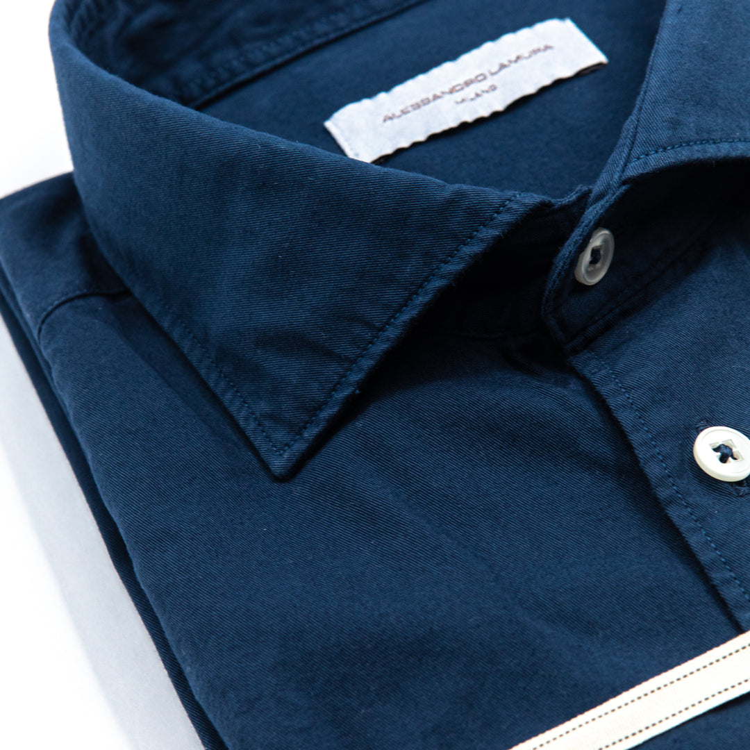 Petrol Blue Cotton Shirt