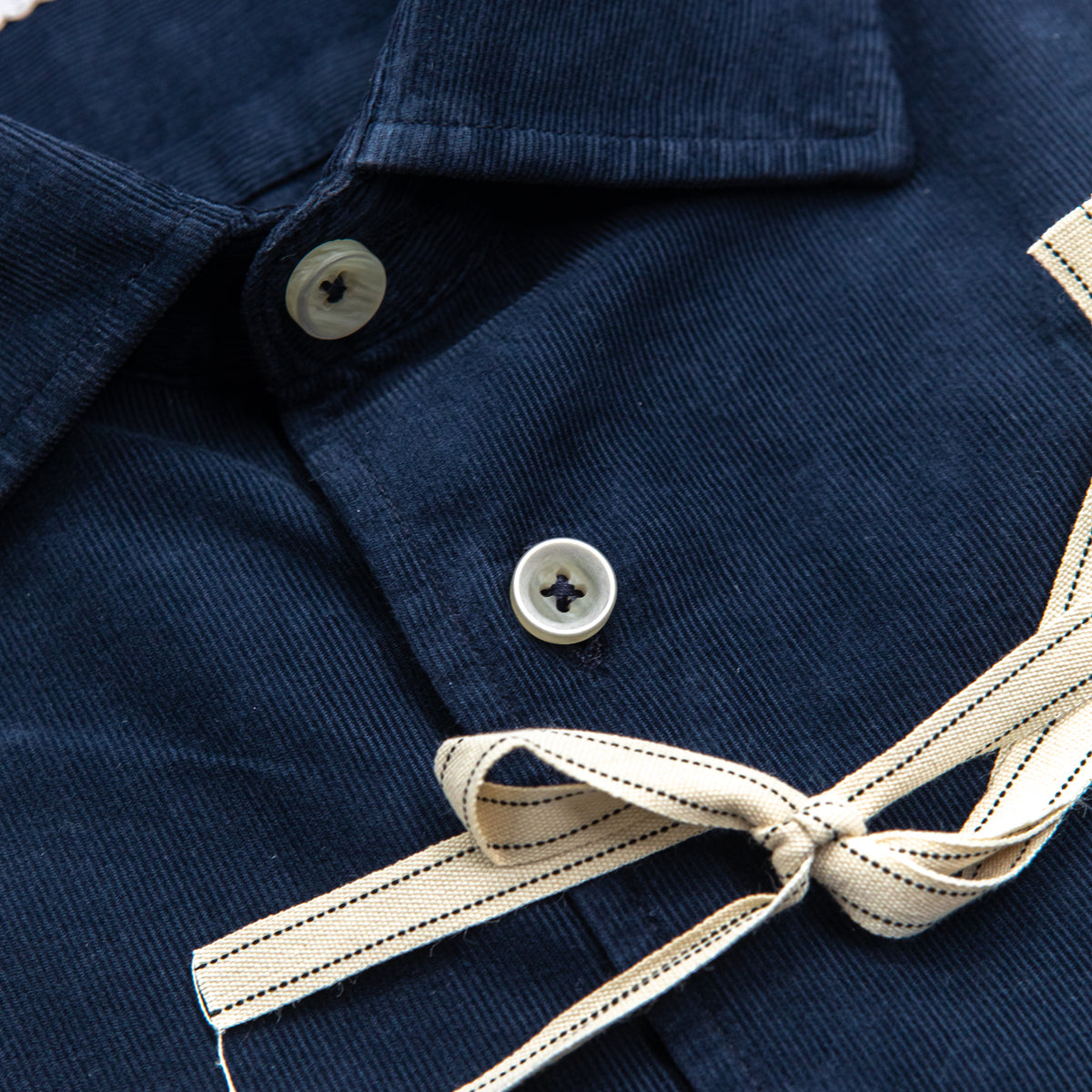 Camicia Blu Notte in Velluto a Coste