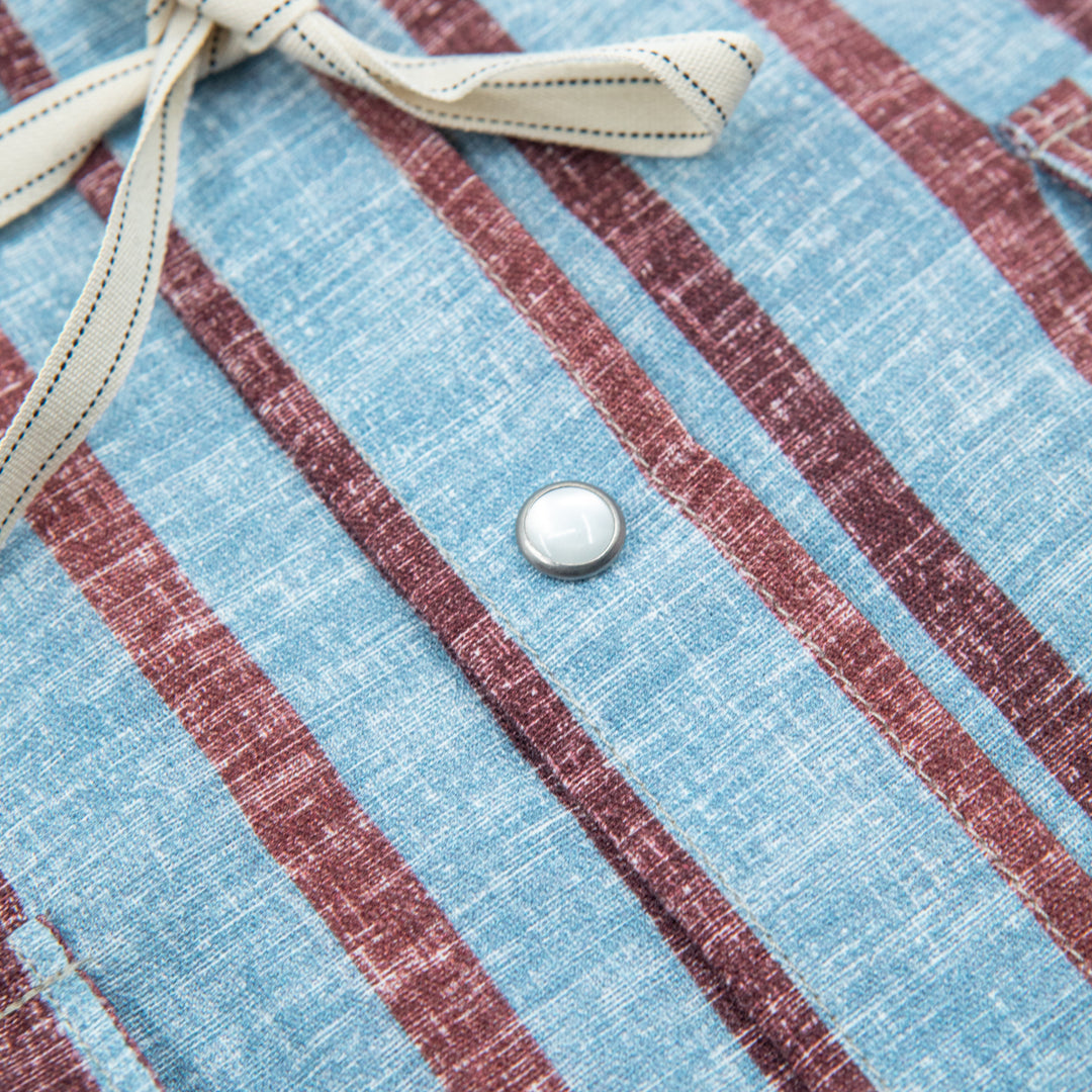 Camicia Righe Azzurra e Bordeaux