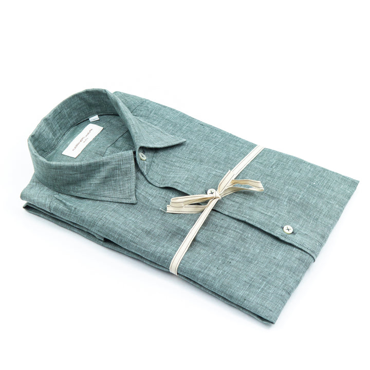 Camicia Verde Salvia in Lino