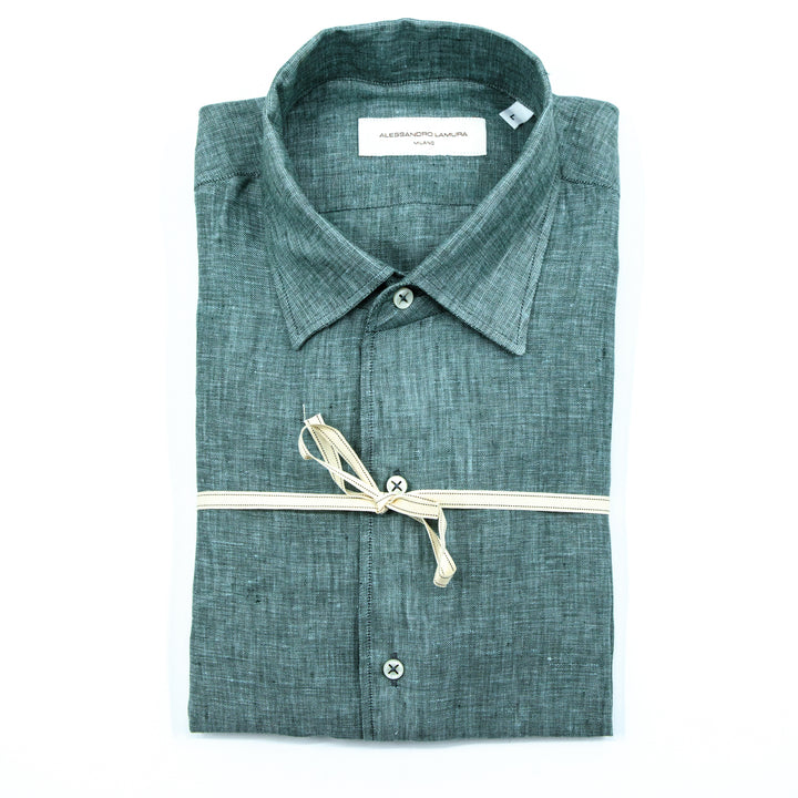 Camicia Verde Salvia in Lino