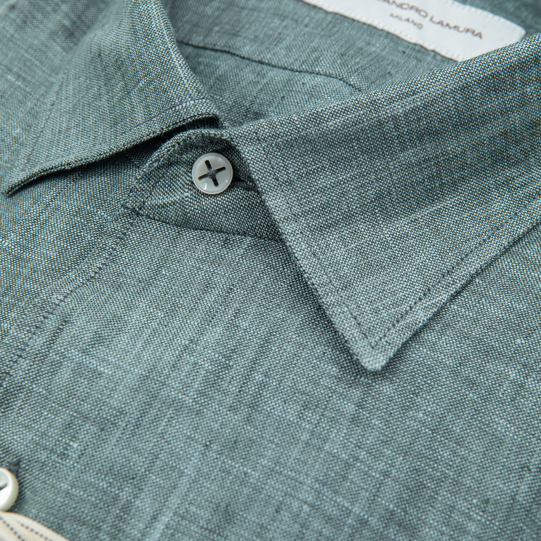 Camicia Verde Salvia in Lino
