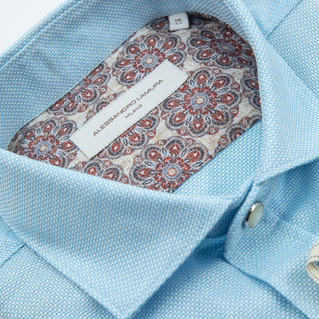 Light Blue Textured Shirt