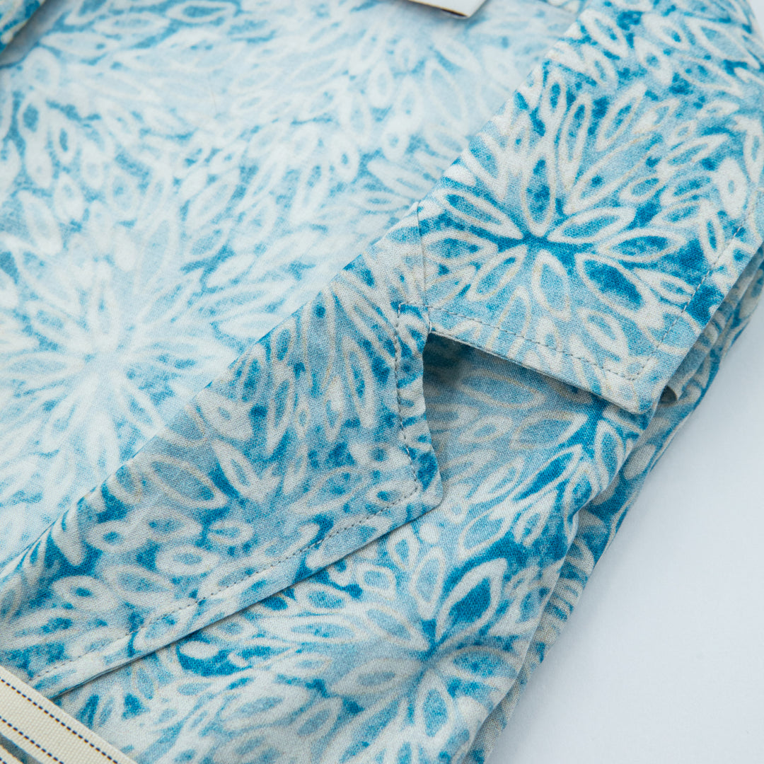 Camicia Fantasia Azzurro/Turchese Mezze Maniche