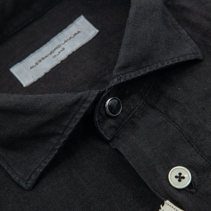 Linen Black Shirt