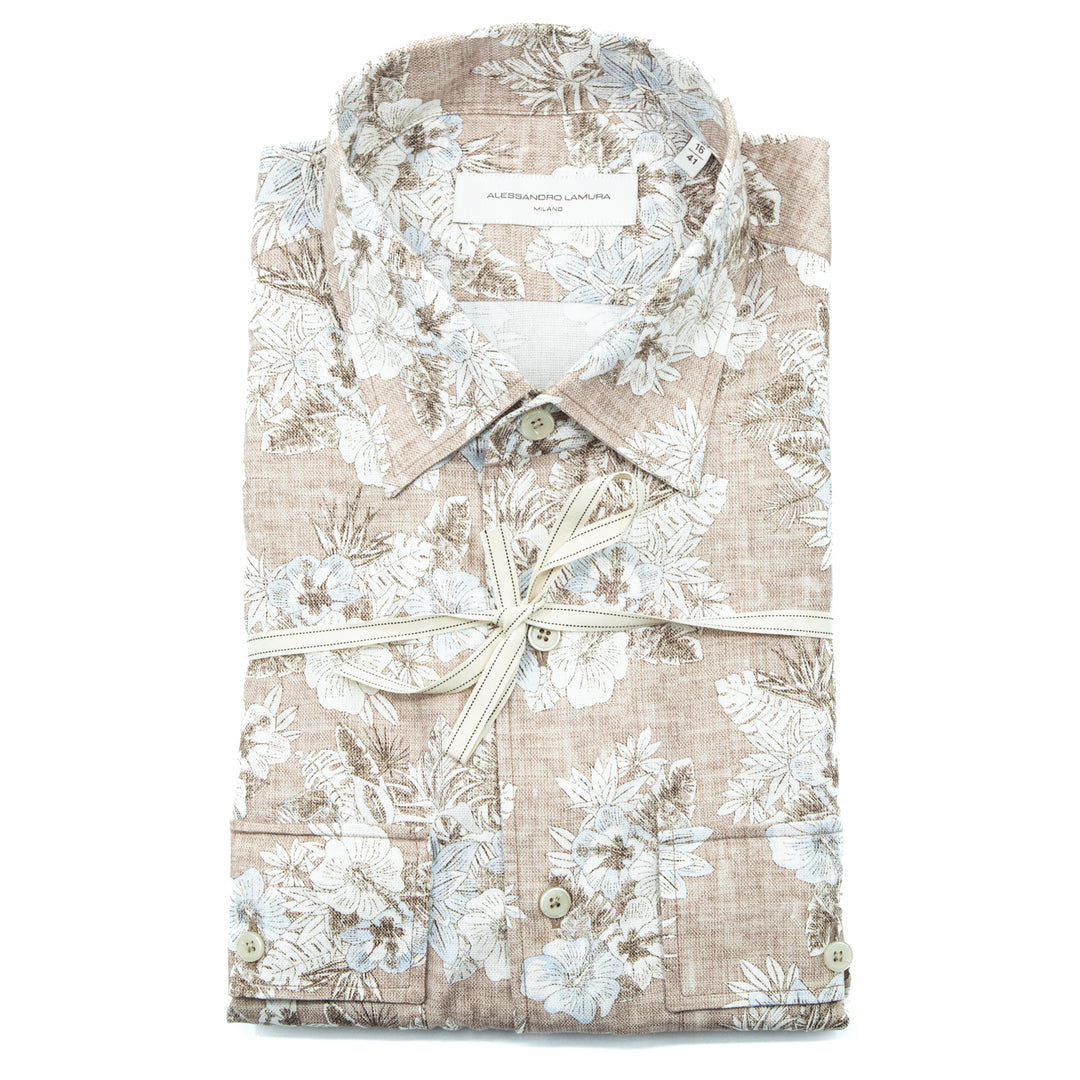 Brown Thin Striped Shirt