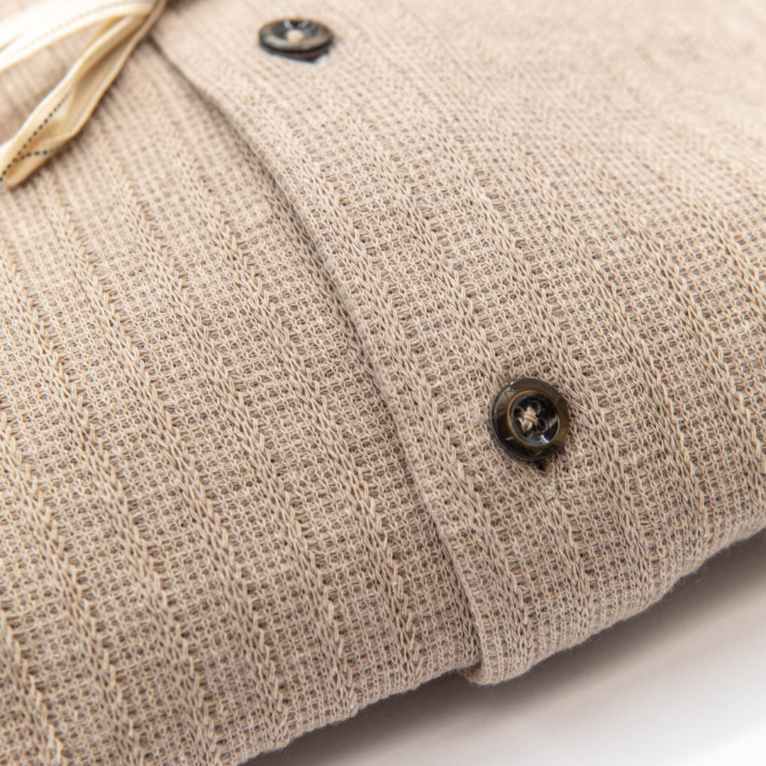 Camicia-Giacca in Maglia Beige
