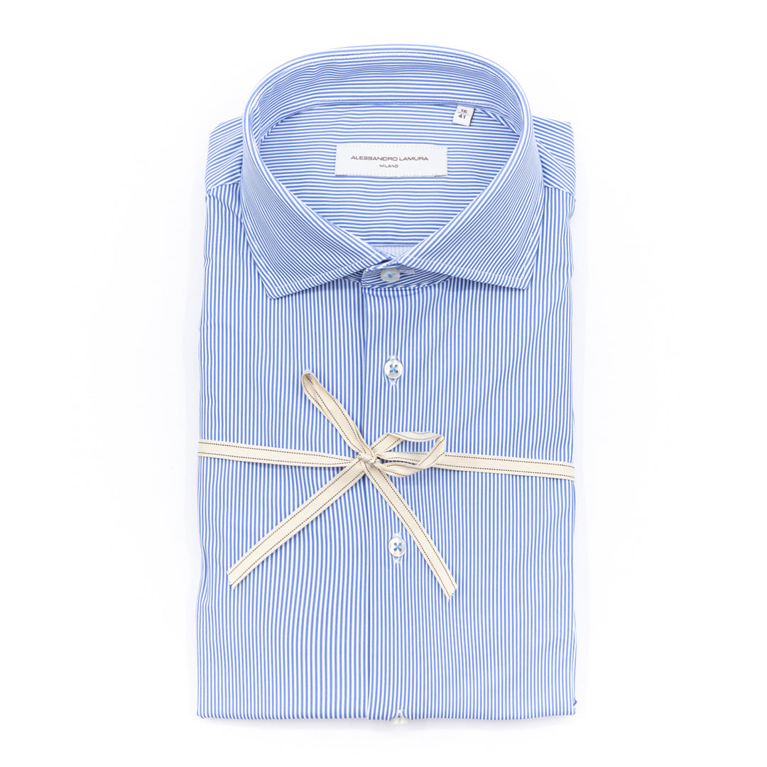 Camicia Azzurra a Righe Sottili
