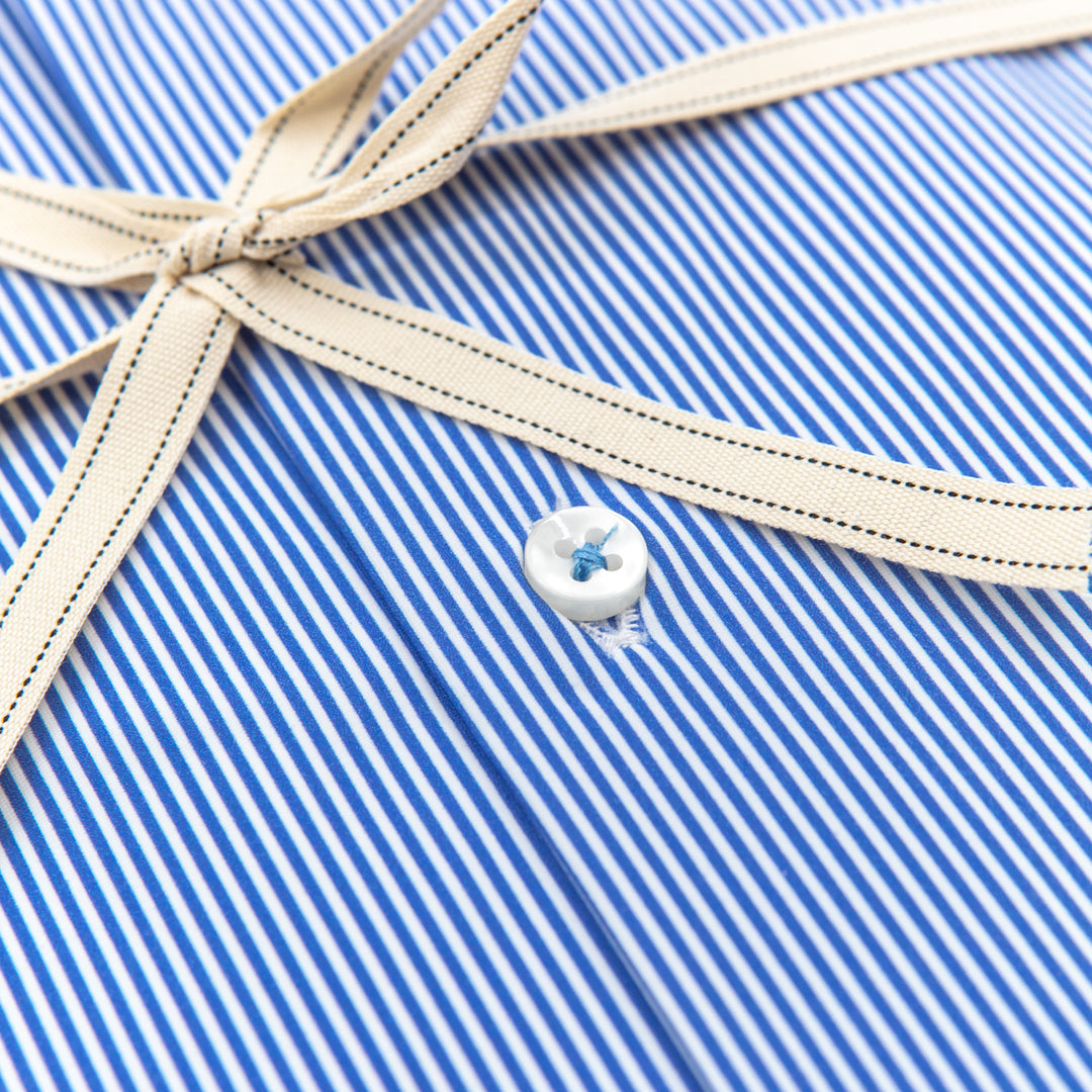 Camicia Azzurra a Righe Sottili