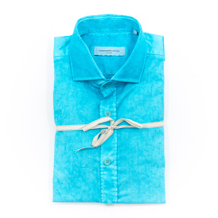 Camicia in Lino Turchese
