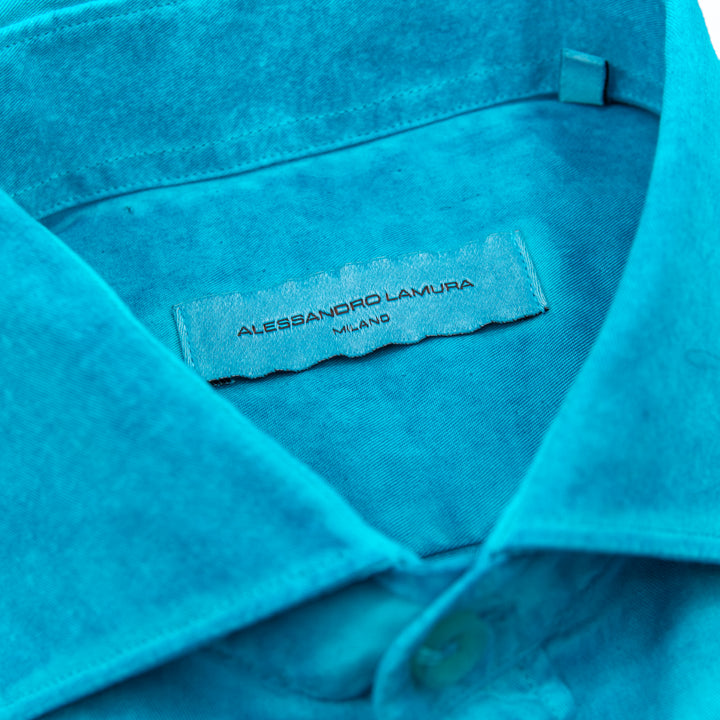 Camicia in Lino Turchese