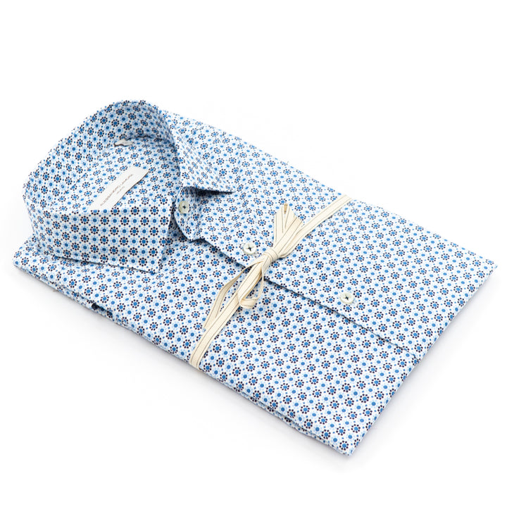 Camicia Fantasia Geometrica Blu