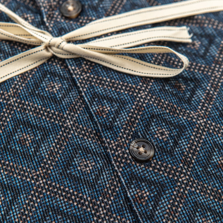 Camicia Fantasia Geometrica Blu