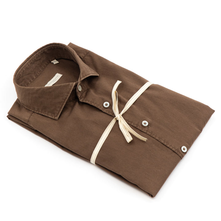Camicia Marrone in Cotone