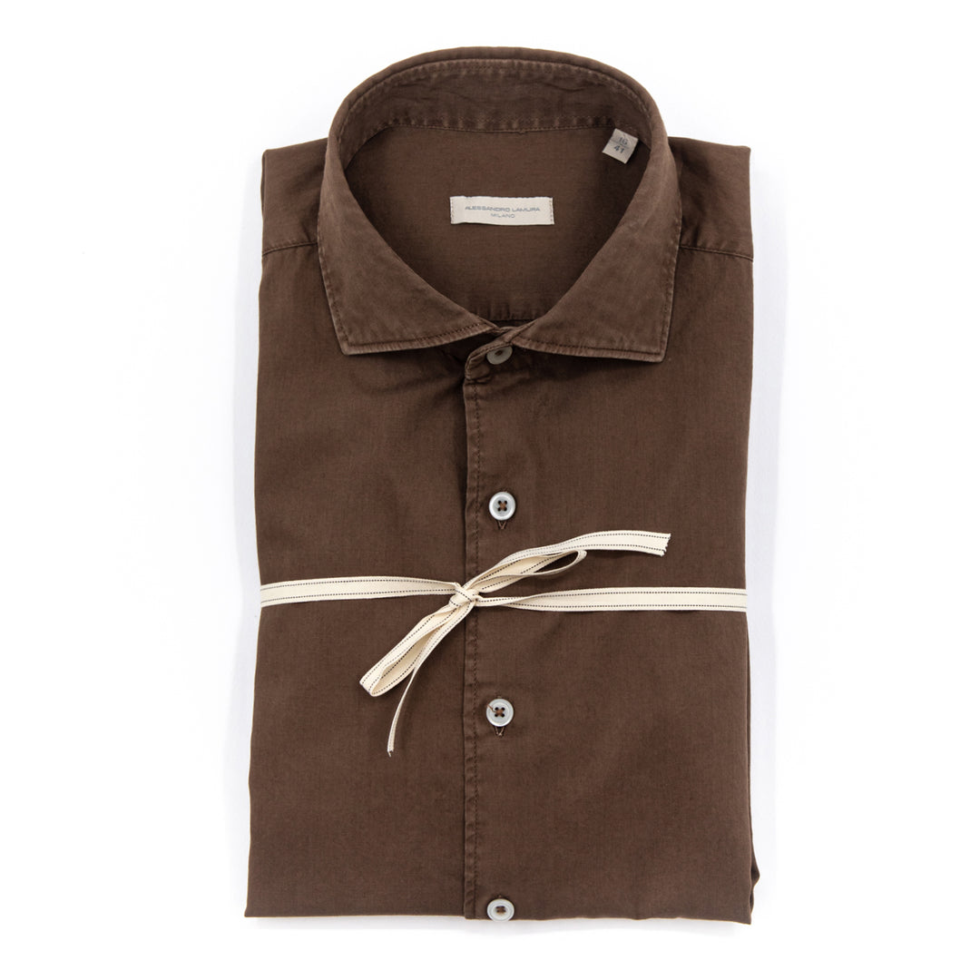 Camicia Marrone in Cotone