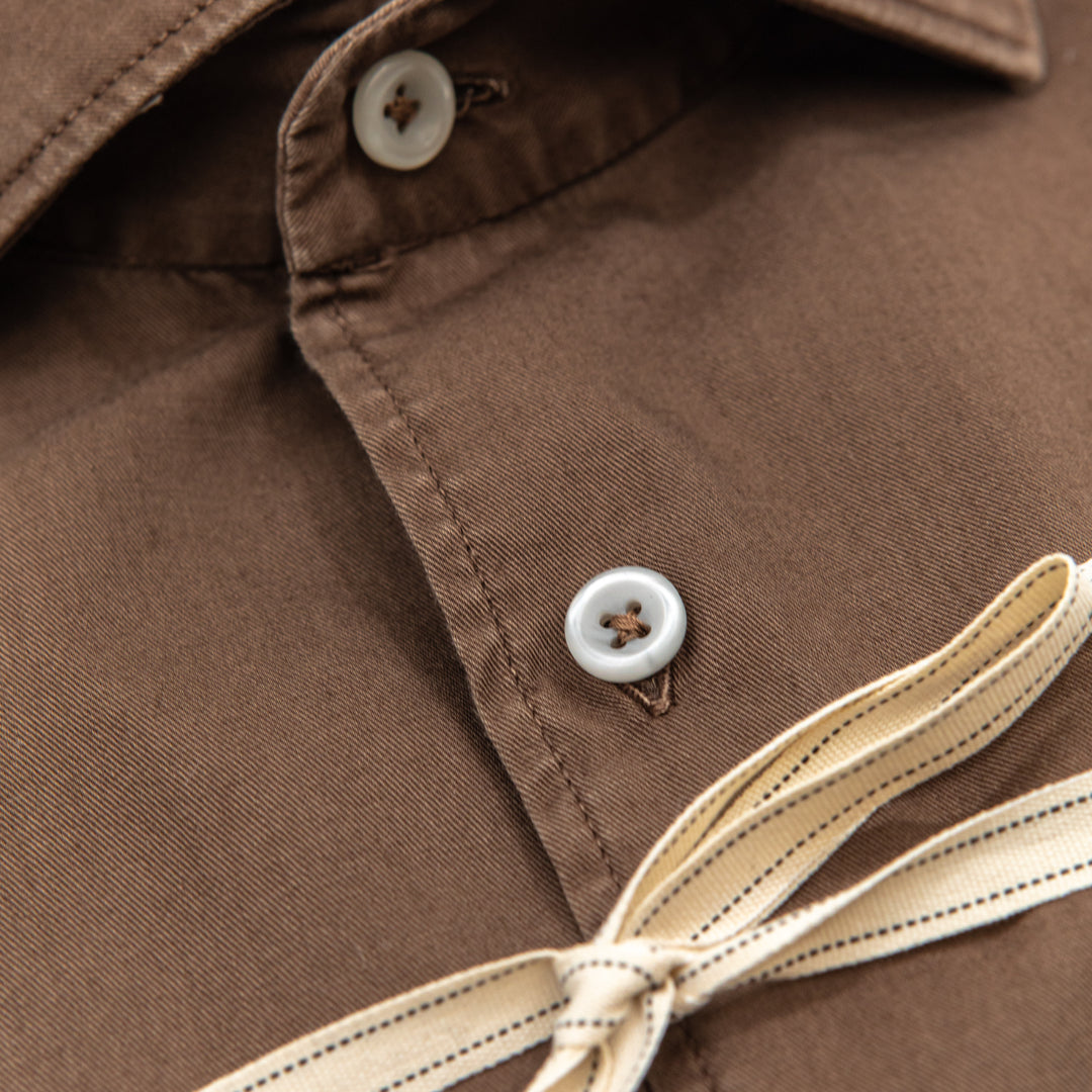 Camicia Marrone in Cotone