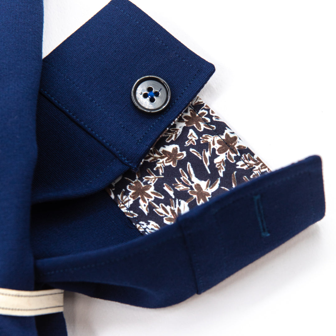 Overshirt Blu con Interni Fantasia