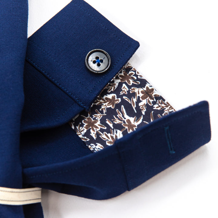 Overshirt Blu con Interni Fantasia