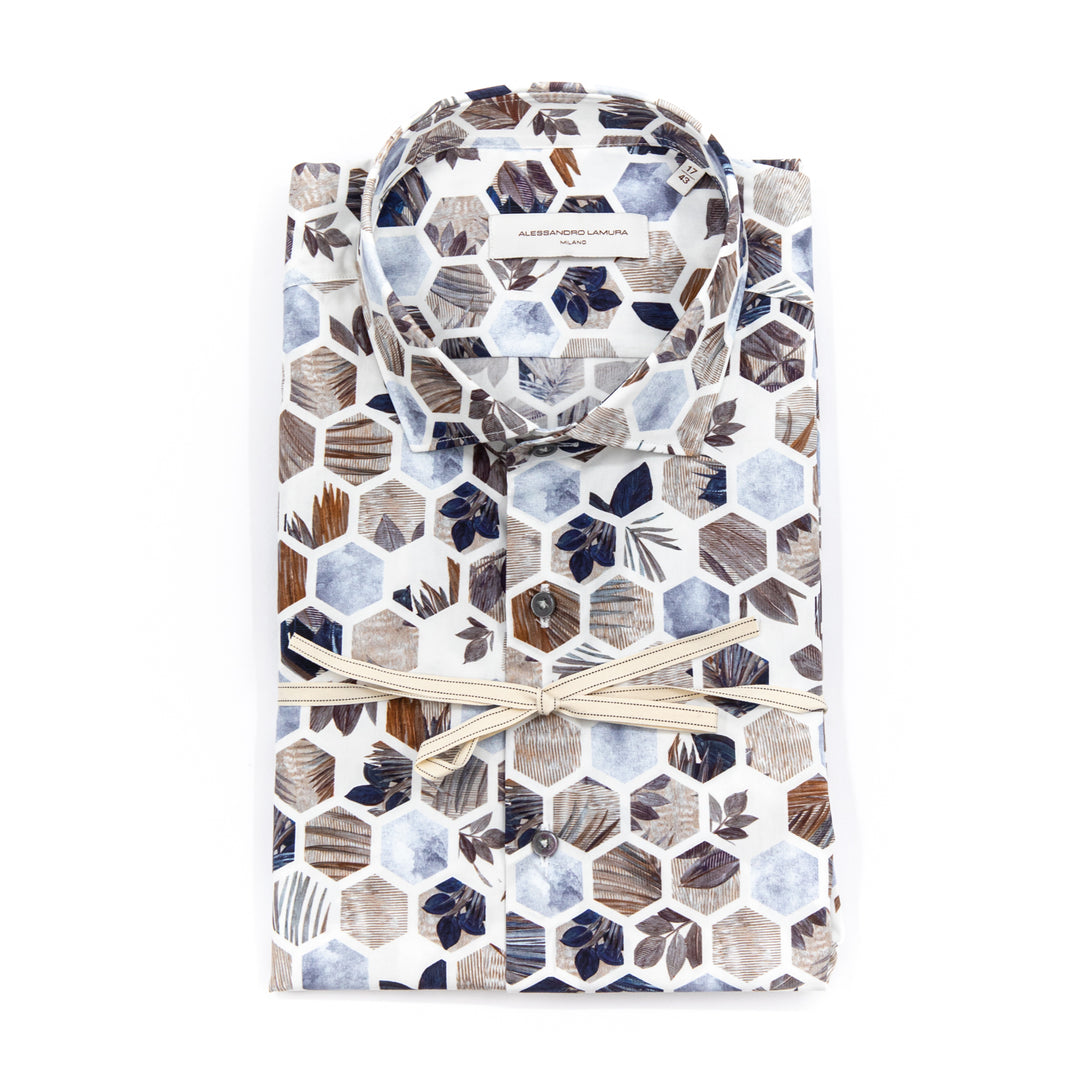 Camicia Fantasia Esagonale