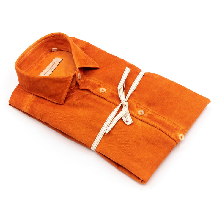Camicia in Velluto Arancione