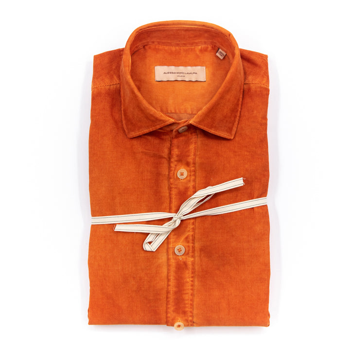 Camicia in Velluto Arancione