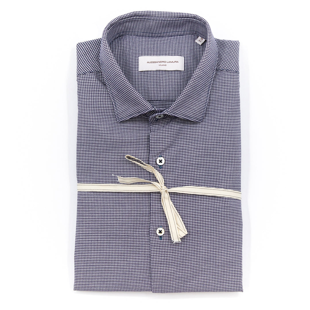 Camicia Microfantasia Blu