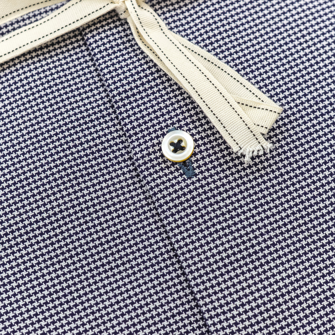 Camicia Microfantasia Blu