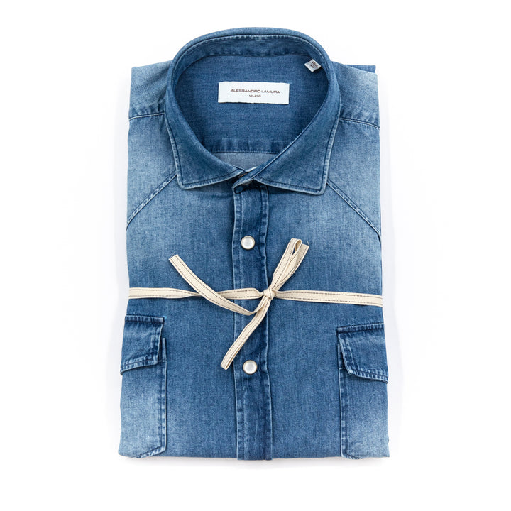 Camicia Denim con Tasche