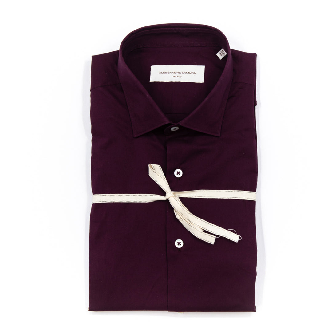 Camicia Tinta Unita Burgundy