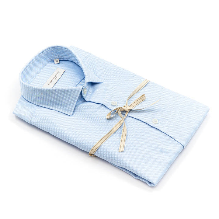 Camicia Microdisegno Celeste