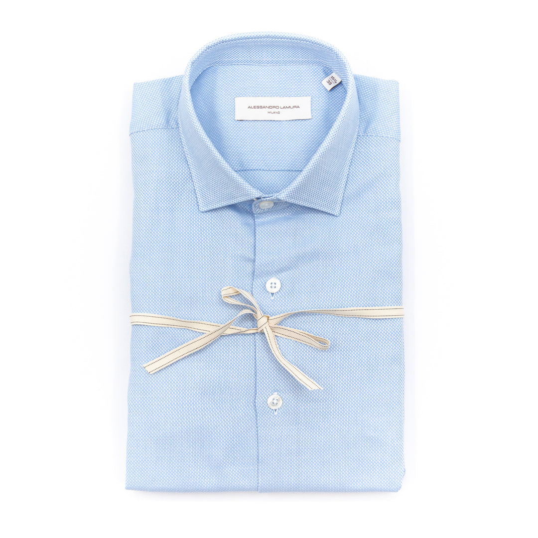 Camicia Microdisegno Celeste