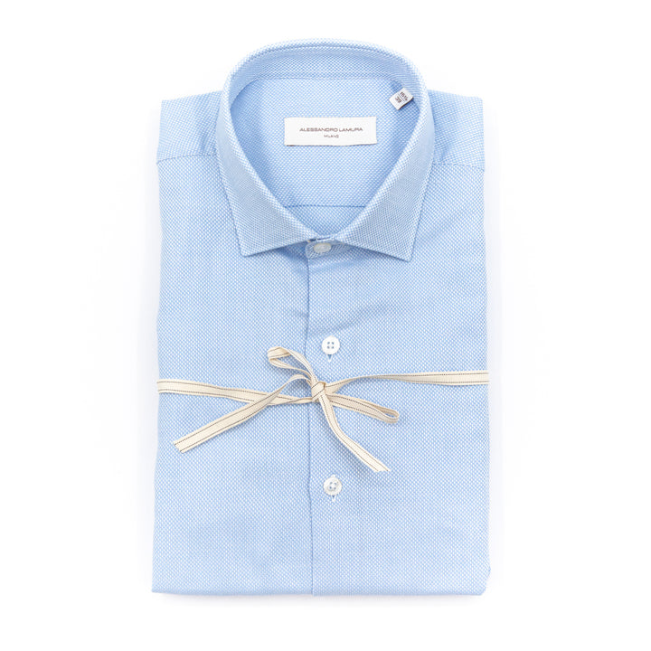 Camicia Microdisegno Celeste