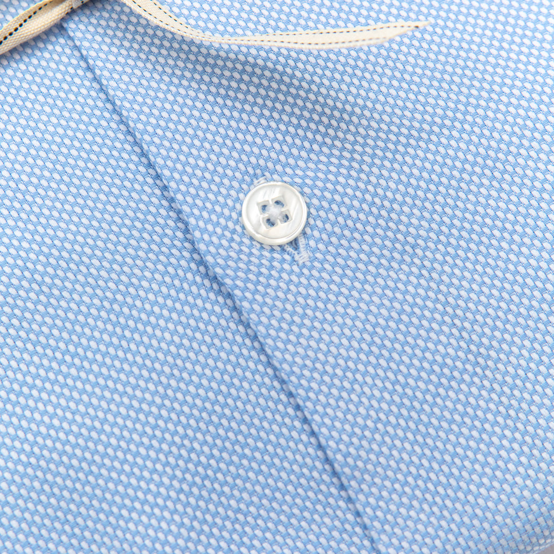 Camicia Microdisegno Celeste